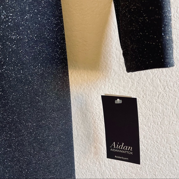 Aidan Mattox NWT Stretch Crepe Side Cut Out Mock Neck Long Sledve Jumpsuit - Picture 12 of 17